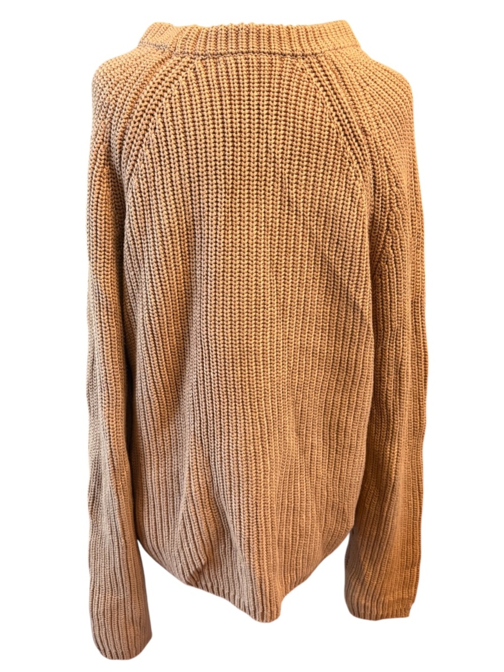 Quince 100% Organic Cotton Fisherman Crew sweater camel size Medium - Picture 6 of 9